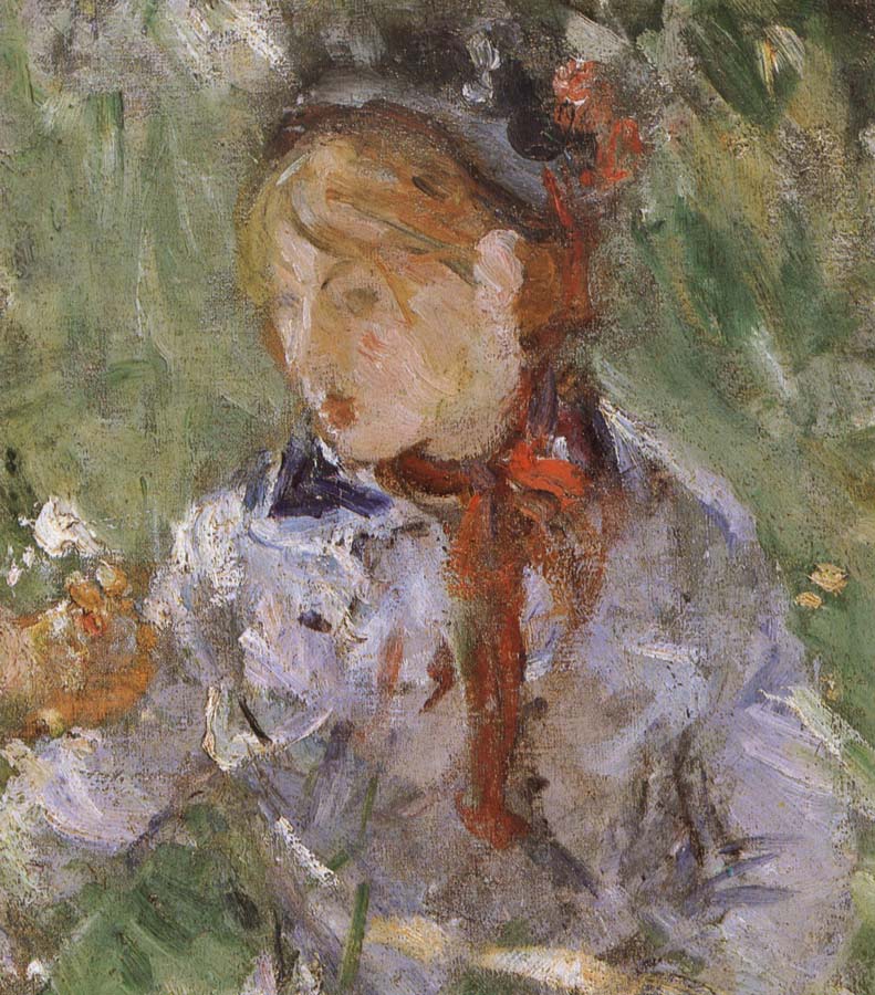 Detail of  The woman and children are in the park
